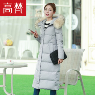 GOLDFARM 高梵 G1166110 女士中长款羽绒服 灰色 175/XXL