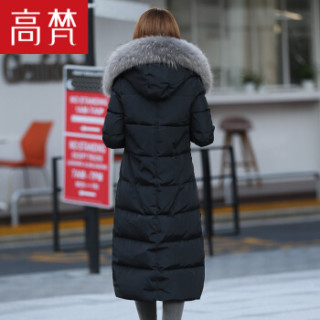 GOLDFARM 高梵 G1166110 女士中长款羽绒服 黑色 175/XXL