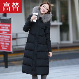 GOLDFARM 高梵 G1166110 女士中长款羽绒服 黑色 175/XXL