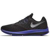 NIKE 耐克 ZOOM WINFLO 4 女子跑步鞋  黑色/金属银 37.5码 