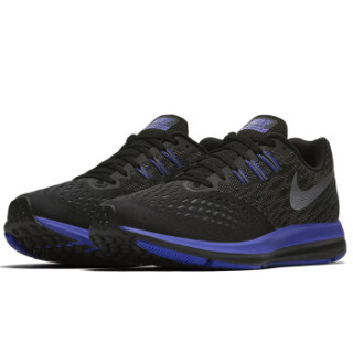 NIKE 耐克 ZOOM WINFLO 4 女子跑步鞋 黑色/金属银 35.5码