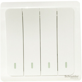 Schneider Electric 施耐德 轻逸系列 单控开关 清雅白 四开