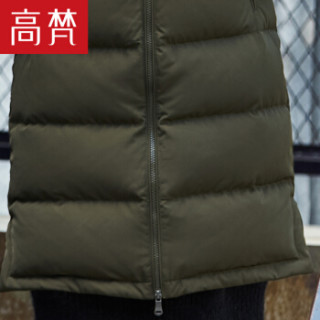 GOLDFARM 高梵 G1170440 女士中长款羽绒服 深军绿 155/S