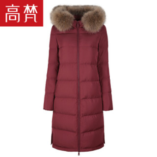 GOLDFARM 高梵 G1170440 女士中长款羽绒服 深酒红 175/XXL