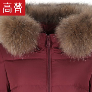 GOLDFARM 高梵 G1170440 女士中长款羽绒服 深酒红 175/XXL