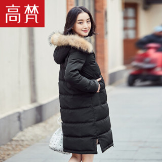 GOLDFARM 高梵 G1170440 女士中长款羽绒服 黑色 165/L