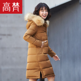 GOLDFARM 高梵 G1170440 女士中长款羽绒服 浅焦糖 175/XXL
