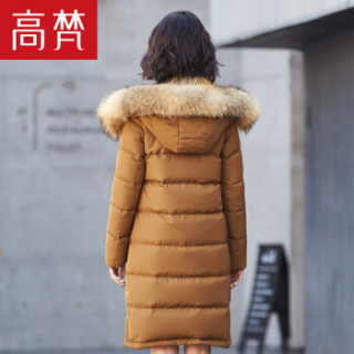 GOLDFARM 高梵 G1170440 女士中长款羽绒服 浅焦糖 175/XXL