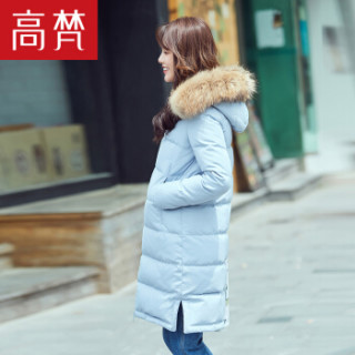 GOLDFARM 高梵 G1170440 女士中长款羽绒服 海沫蓝 170/XL