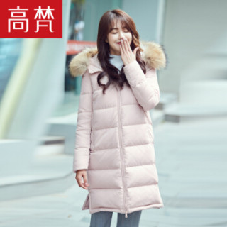 GOLDFARM 高梵 G1170440 女士中长款羽绒服 贝壳粉 155/S