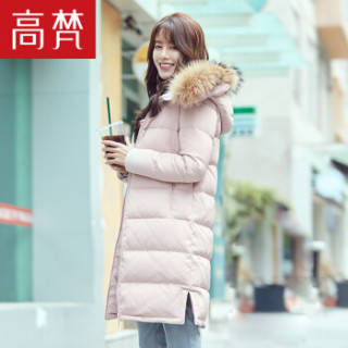 GOLDFARM 高梵 G1170440 女士中长款羽绒服 贝壳粉 155/S