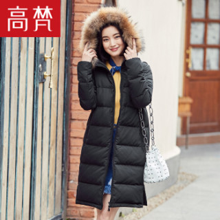 GOLDFARM 高梵 G1170440 女士中长款羽绒服 黑色 170/XL