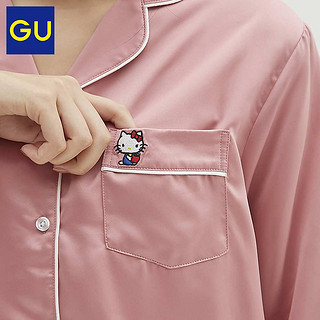  GU 极优 Hello Kitty 297183 缎纹家居服套装