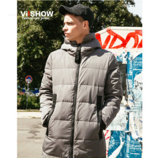 ViiSHOW YC2692174 男士中长款羽绒服 灰色 XL