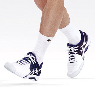 ASICS 亚瑟士 GEL-RESOLUTION NOVAK 男款网球鞋 42.5 白色/蓝色 