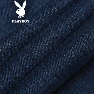 PLAYBOY 花花公子 17151085A 男士直筒牛仔裤 深蓝色 40(3尺3)