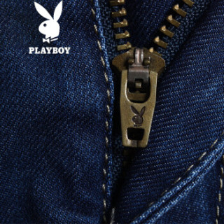 PLAYBOY 花花公子 17151085A 男士直筒牛仔裤 深蓝色 40(3尺3)