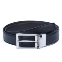 Ermenegildo Zegna 杰尼亚 ZPJ45 902 NTM 110 男士针扣腰带 黑色