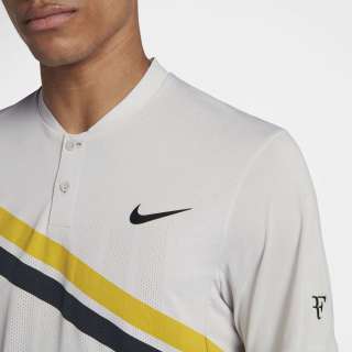 NIKE 耐克 COURT ZONAL COOLING RF ADVANTAGE 男子网球T恤 白/熔岩红/黑 S