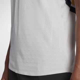 NIKE 耐克 COURT ZONAL COOLING RF ADVANTAGE 男子网球T恤 白/熔岩红/黑 S