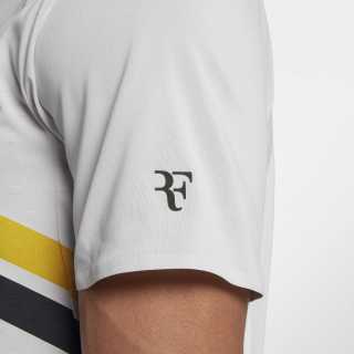 NIKE 耐克 COURT ZONAL COOLING RF ADVANTAGE 男子网球T恤 白/熔岩红/黑 S