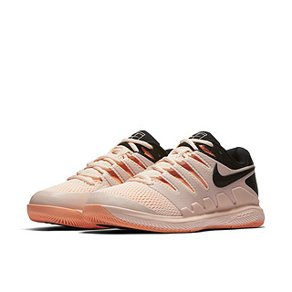 NIKE 耐克 AIR ZOOM VAPOR X HC 女子网球鞋 36 浅红/黑/闪烁橙 