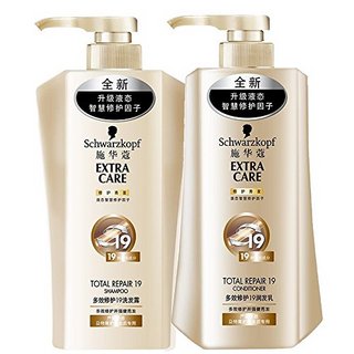 Schwarzkopf 施华蔻 多效修护19系列套装(洗发水600ml*2+润发乳600ml)