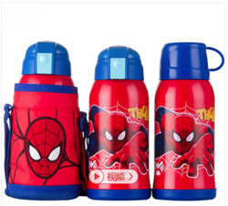 Disney 迪士尼 儿童带吸管保温杯 红色蜘蛛侠图案 600ml