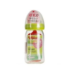 Pigeon 贝亲 母乳实感宽口耐热玻璃奶瓶160ml 浅绿色 *5件 +凑单品