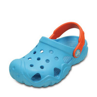 crocs 卡骆驰 激浪小克骆格 202607 儿童洞洞鞋 电光蓝/橘子橙 25码 