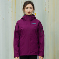 TOREAD 探路者 TAWE91201 女款户外三合一冲锋衣 葡萄紫 M 