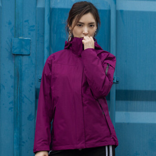 TOREAD 探路者 TAWE91201 女款户外三合一冲锋衣 葡萄紫 M 