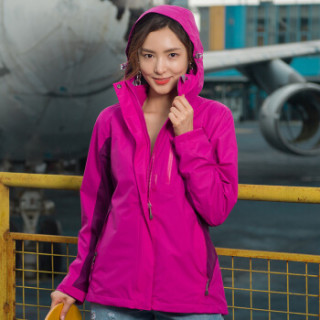 TOREAD 探路者 TAWE91603 女款抓绒户外三合一冲锋衣 艳紫/葡萄紫 L