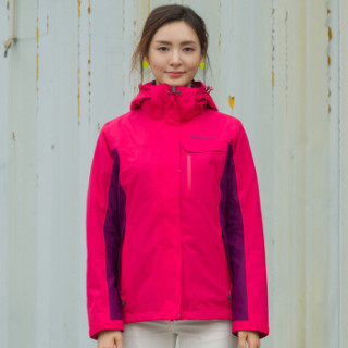 TOREAD 探路者 TAWE91603 女款抓绒户外三合一冲锋衣 蔷薇红 S