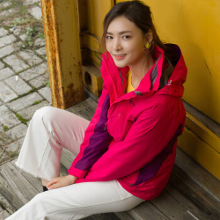 TOREAD 探路者 TAWE91603 女款抓绒户外三合一冲锋衣 蔷薇红 S