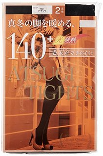 ATSUGI 厚木 TIGHTS FP14002P 女士连裤袜 140D 2双装 2组 M-LL 黑色