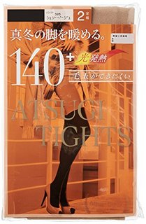 ATSUGI 厚木 ATSUGI TIGHTS FP14002P 女士连裤袜 140D 2双装 2组 L-LL 米色 