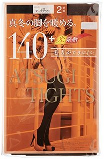 ATSUGI 厚木 TIGHTS FP14002P 女士连裤袜 140D 2双装 2组 M-L 深棕