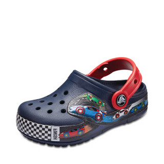 crocs 卡骆驰 趣味学院 204984 卡骆班酷闪小克洛洛鞋 深蓝 C9 