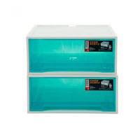 Citylong 禧天龙 G-5010 抽屉式塑料收纳箱 24L*2个 冰蓝