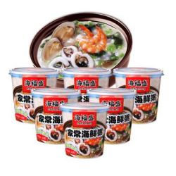 海福盛 方便速食早餐粥 家常海鲜粥 38g*6杯 整箱装 *2件