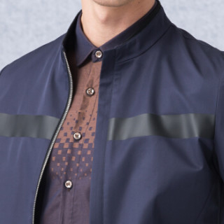 TRiES 才子 2266E3622 男士立领夹克 深蓝色 3XL(185/100A)