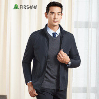 FIRS 杉杉 J32303-2 男士拉链夹克 藏青 175