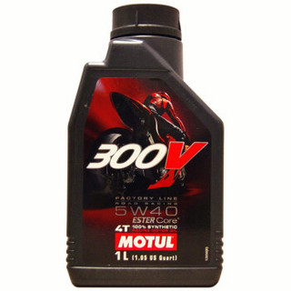 MOTUL 摩特 300V 4T 酯类全合成4冲程摩托车机油 5W40 SN级 1L