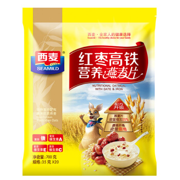 红枣高铁燕麦片700g×1袋营养早餐