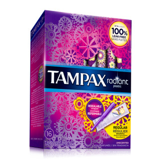 TAMPAX 丹碧丝 Radiant Plastic 幻彩系列 导管式 隐形卫生棉条 普通装