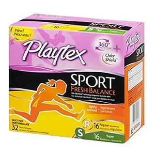 Playtex 倍儿乐 Sport Fresh Balance 导管式 卫生棉条 混合装 普通装*16支+超量装*16支