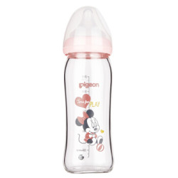 pigeon 贝亲 AA151 Disney系列 自然实感宽口径玻璃彩绘奶瓶 240ml