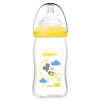移动端：pigeon 贝亲 AA151 Disney系列 自然实感宽口径玻璃彩绘奶瓶