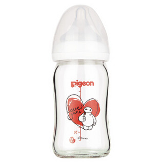Pigeon 贝亲 迪士尼系列 婴儿宽口径玻璃奶瓶 大白